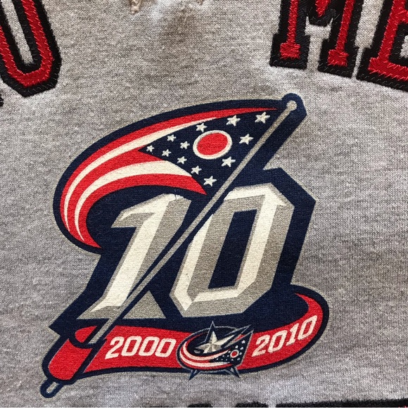 J America Shirts Nhl Columbus Blue Jackets Sweatshirt Hoodie Size
